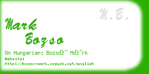 mark bozso business card
